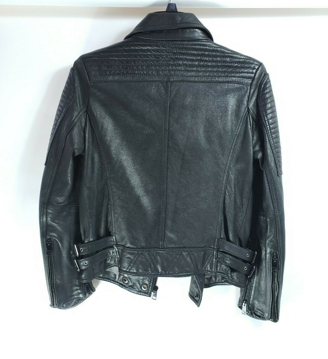Burberry London Prorsum Black Women's Biker Leather Jacket Burberry London Prorsum Black Women's Biker Leather Jacket