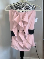 NWT Forever 21 Twenty One Cascading Tube Tank Top Sz s Vacation Romantic SOLDOUT