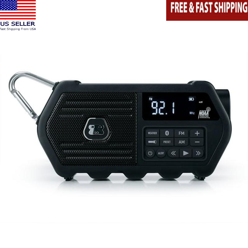 Portable IPX4 Bluetooth Speaker with NOAA Weather Radio Alerts and USB Charging-image