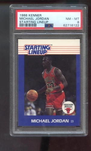 1988-89 Kenner Starting Lineup # Michael Jordan PSA 8 Graded Card 88-89 1989 NBA