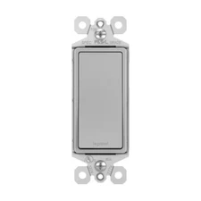 Radiant 15 Amp 120-Volt Single-Pole Decorator/Rocker Light Switch, Gray