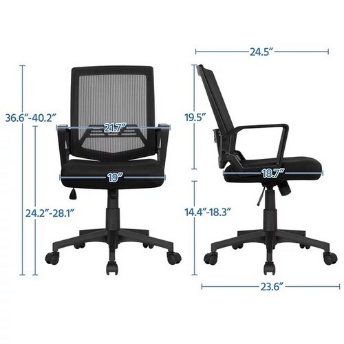 Mid-Back Mesh Adjustable Ergonomic Computer Chair Office Desk Chair