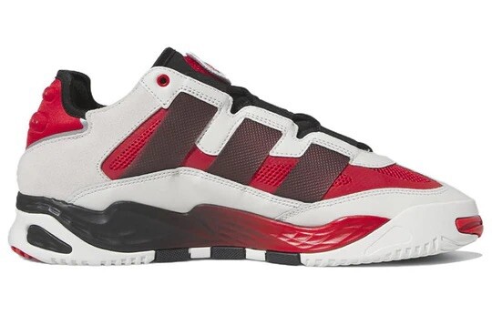 Adidas Originals Mens Size 8 Niteball White Black Red Basketball Court Shoes Niteball  main image 3