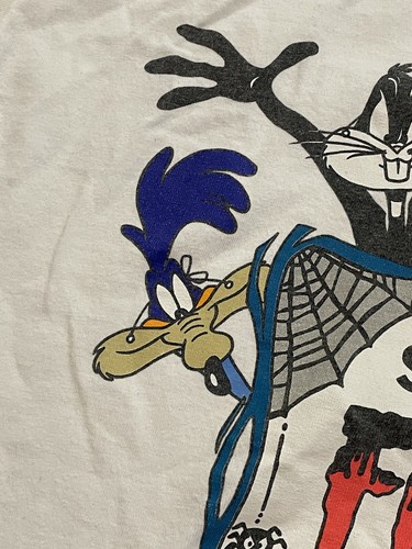 Vtg 90’s Single Stitch Looney Tunes Six Flags Fright Fest Tshirt XL - Picture 6 of 11