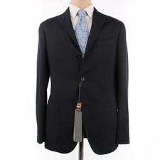 Boglioli NWT 100 Wool K Jacket Sport Coat Size 48R US 38R in Dark Blue/Black