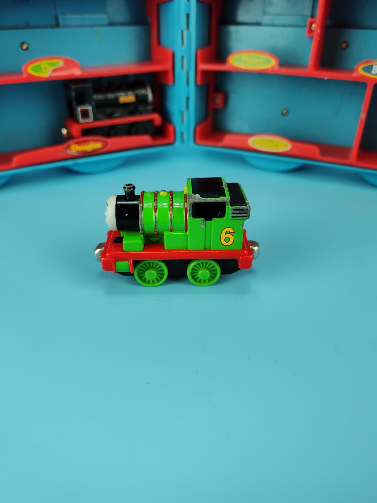 2002 Thomas & Friends Percy Green Magnetic Train Engine Toy by Learning Curve-image