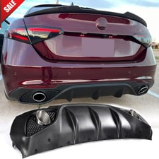 Rear Bumper Diffuser Lip With Exhaust Tips for Alfa Romeo Giulia Sedan 2017-2022