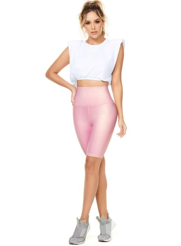 Babalu Fashion Colombian Fitness Biker Bermuda Shorts! Faux Leather like! Shiny - Picture 10 of 10