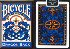 INVISIBLE DRAGON BACK BICYCLE TRICK DECK BLUE GAFF GIMMICKED PLAYING CARDS MAGIC