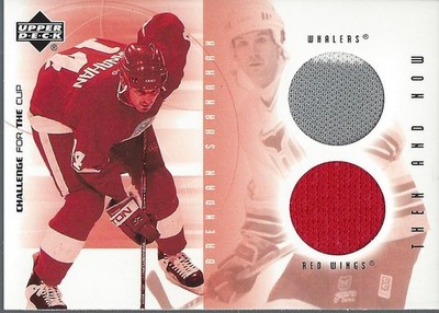 2001-02 UD Challenge for the Cup Jerseys #TNBS Brendan Shanahan Dual Jersey HKY