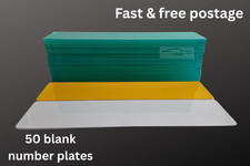 50x Blank Number Plates 520x111mm Acrylic and Oralite Reflective BSAU 145e Trade