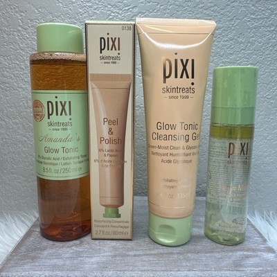 Pixi Beauty Set Skintreats Peel, Glow Tonic, Gel, Mist SEALED FAST SHIPPER 4pc