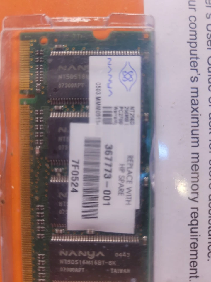 K-Byte 512MB-DDRPC333K PC2700 DDR 333MHz DDR DIMM 184-pin RAM  - Image 2 of 3