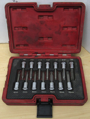 Mac Tools SXH14RBRT 14pc 3/8  Drive SAE & Metric Hex Driver Set
