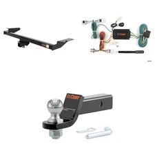 CURT Trailer Tow Hitch Package With 2in Receiver, Wiring, 45036 Ball Mount 13563