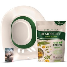 Sitz Bath Soak Kit Over The Toilet Seat with Epsom Salt Blend Postpartum