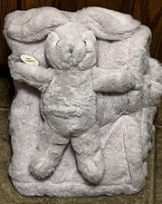 Brand New Warm Hugs Plush Bunny and Soft Baby Blanket Set 30  x 36  Gift Set Pink
