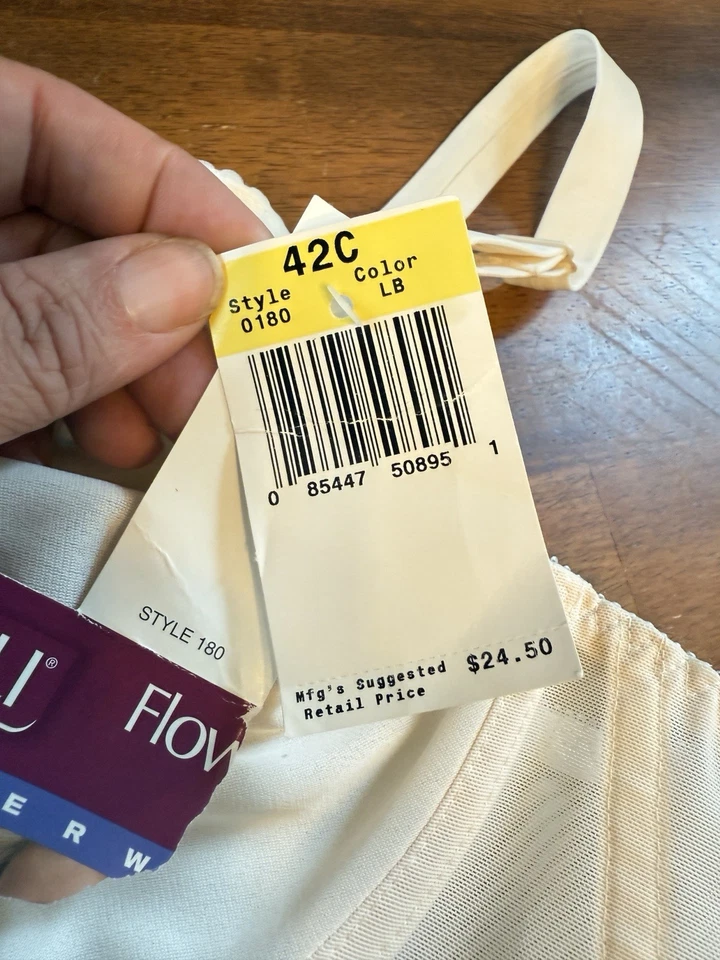 Sujetador con aros Bali para mujer con flores, beige claro 42C Foto 3 de 4