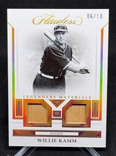 2023 Panini Flawless WILLIE KAMM Legendary Materials Game Used Bat Holo Gold /10