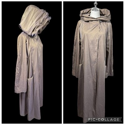 Green Iridescent Hooded Coat Size S Forest Fairy Goblincore Witch Wizard Cosplay
