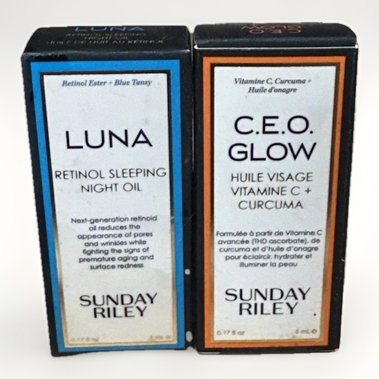 Sunday Riley Luna Sleeping Night Oil & CEO Glow 0.17 fl oz Travel Size Gift Set