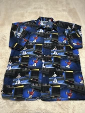 Vintage 90s Up Roc Button Up Shirt Mens Size XL Graffiti Hip Hop Street Wear NYC