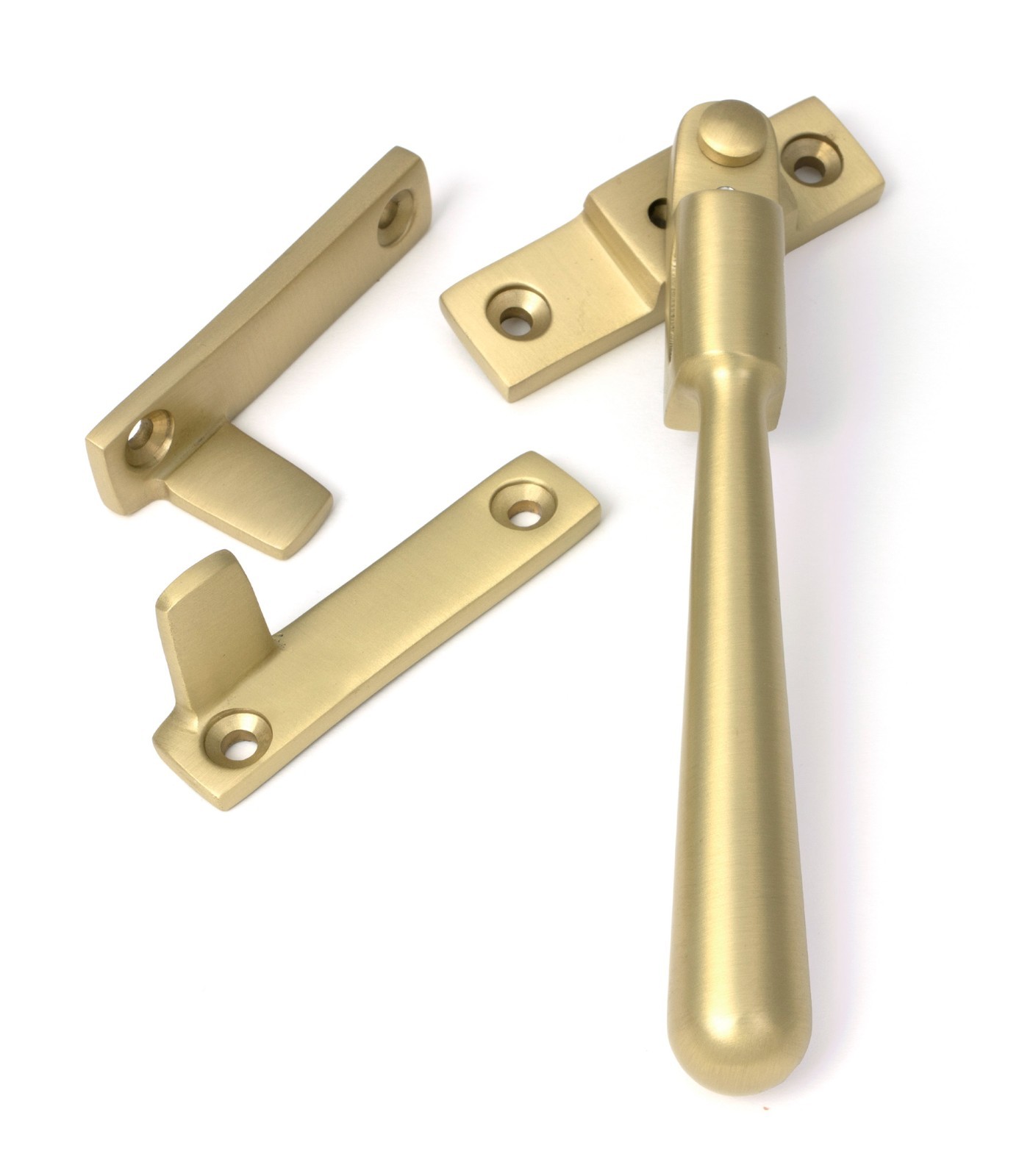 From The Anvil 52316 Satin Brass Night-Vent Locking Newbury Fastener