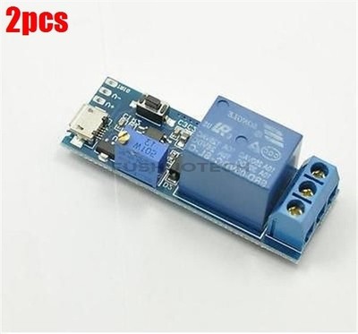 2Pcs Trigger Delay Switch Relay 5V-30V Micro Usb Power Delay Timer Control gl #y