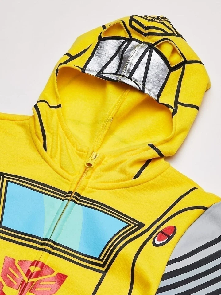 Transformers Niño 2-7 Transformers Abejorro Disfraz Sudadera con Capucha, Amarillo, 3T Foto 3 de 4