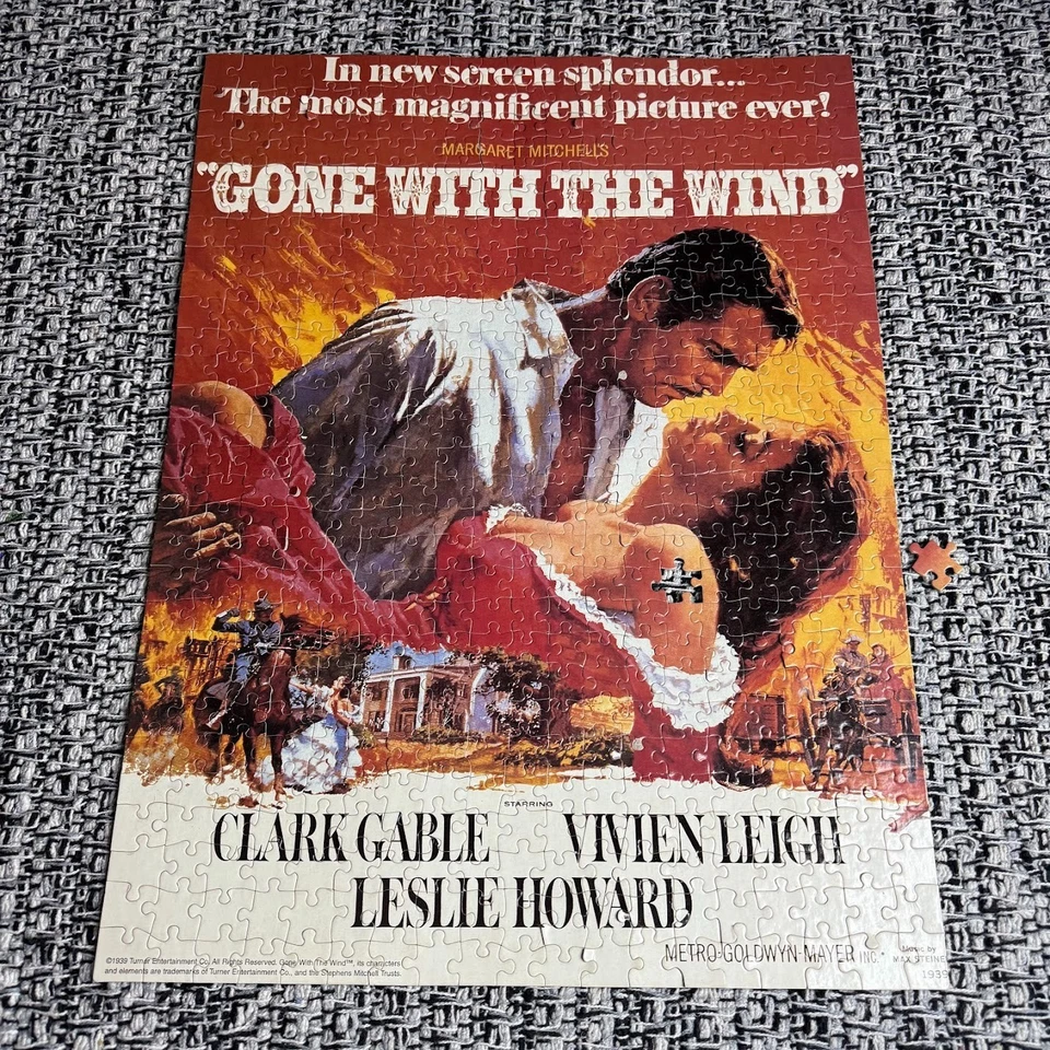 Classic Movie Gone with the Wind Vintage 550 Pieces Jigsaw Puzzle Rare Complete - Image 3 of 4