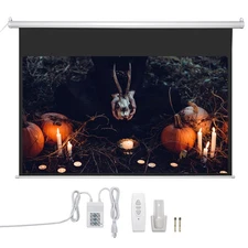 92" 16:9 Electric Auto Motorized Projector Screen Projection with Remote Control