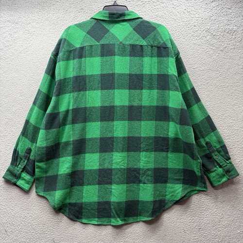 NWT Aerie Lumber Jane Flannel Buffalo Shirt in Green Alpine Size XL MSRP $59.95 - Picture 9 of 14