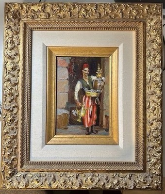 Original Sign Certified Florence Ellen Ware Art Piece Water Vender In Cairo
