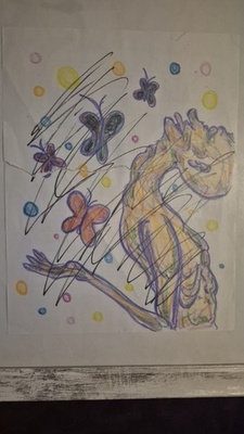 #ad Morgan Geyser Artwork Torn And Scribbled On By Charlotte $150.00