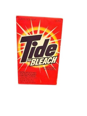 TIDE Detergent Ultra w/Bleach Vintage 1998 Sample Single Load Box Billboard Prop