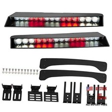 Visor Lights Bar 2-15 Led 29 Flash Patterns Interior Upper Redwhite