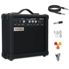 20W Electric Bass Amplifier Black Bass Amp Portable Travel Beginner Practice ...