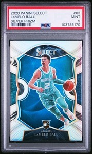 2020-21 Panini Select - Concourse Silver Prizm #63 LaMelo Ball (RC) PSA 9
