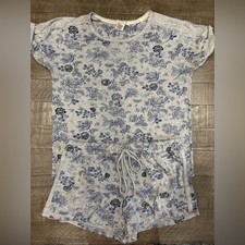 Lucky Brand Blue Floral Pajama Set