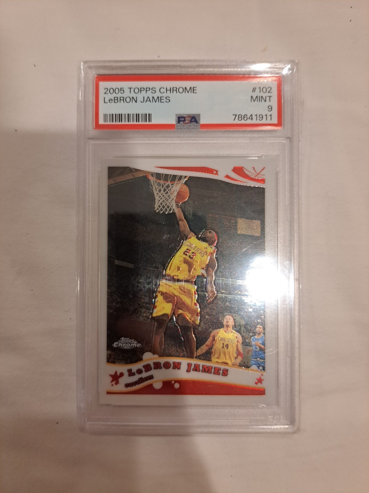2005-06 Topps Chrome LeBron James #102 PSA 9 Mint
