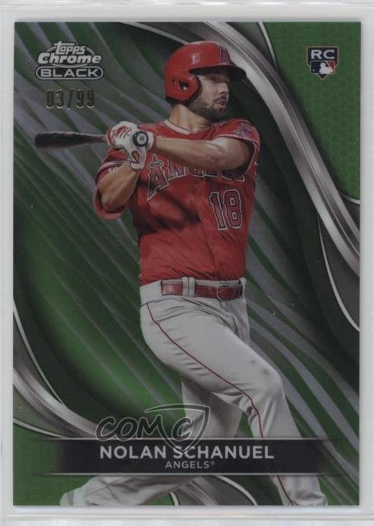 2024 Topps Chrome Black Green Refractor 3/99 Nolan Schanuel #75 11o2