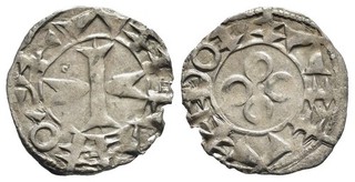 FITZ FRANCE Crussades MELGUEIL DENIER SILVER Anonymous 18mm 1.15g AWE1398