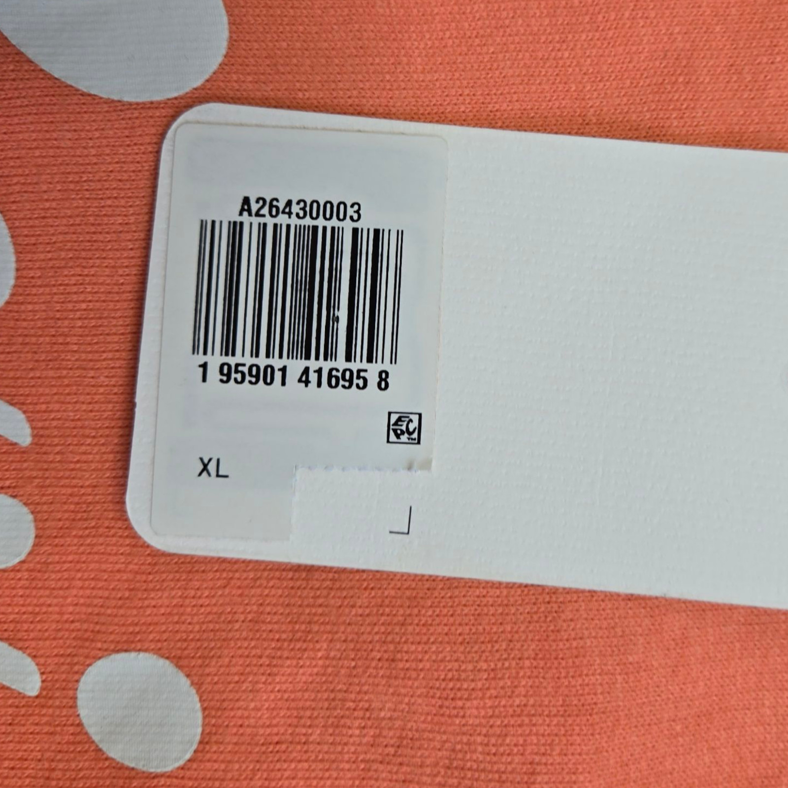 Levi's Coral Orange Retro Logo Cropped Crewneck Pullover Boxy Sweatshirt Size XL image 5