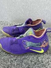 Nike PG 2.5 Shoes Mens Size 11 Purple Volt Graphic Basketball Zoom Paul George
