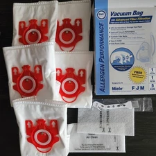 5 Miele Vacuum Bags FJM Advanced Fiber Filtration Allergen Performance Open Box 