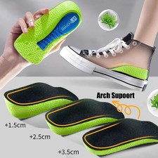 Memory Foam Height Increase Insoles for Men Women Shoes Flat Feet Arch Support O