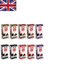 Bonini 100 Caffeinated Coffee Capsules - 5 Unique Flavors for Espresso Lovers 0.28 per lighter
