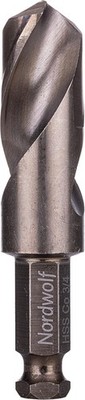 NordWolf 3/4'' M35 Cobalt Stubby Drill Bit for Stainless Steel, Hard Metals & ...