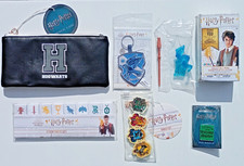 HARRY POTTER MIX OF ITEMS WAND KEYCHAIN PENCIL CASE STICKY NOTE/ERASER SET BADGE