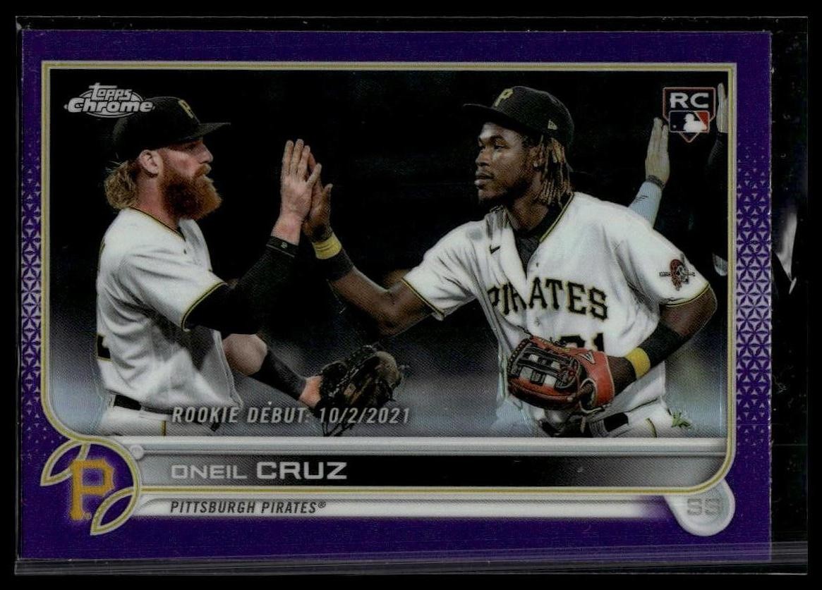 2022 Topps Chrome Update #USC74 Oneil Cruz Purple Refractor RC